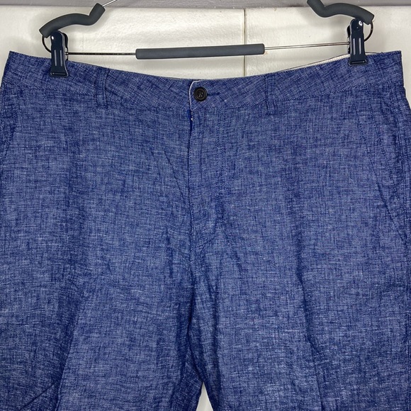 Quicksilver Waterman Collection Men’s Linen Blend Shorts Size 36 blue - Picture 4 of 8